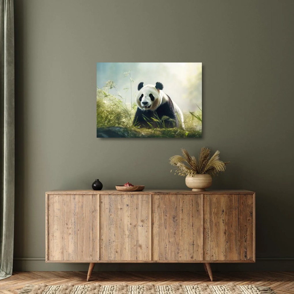 Obraz na szkle - Panda (70x50 cm)