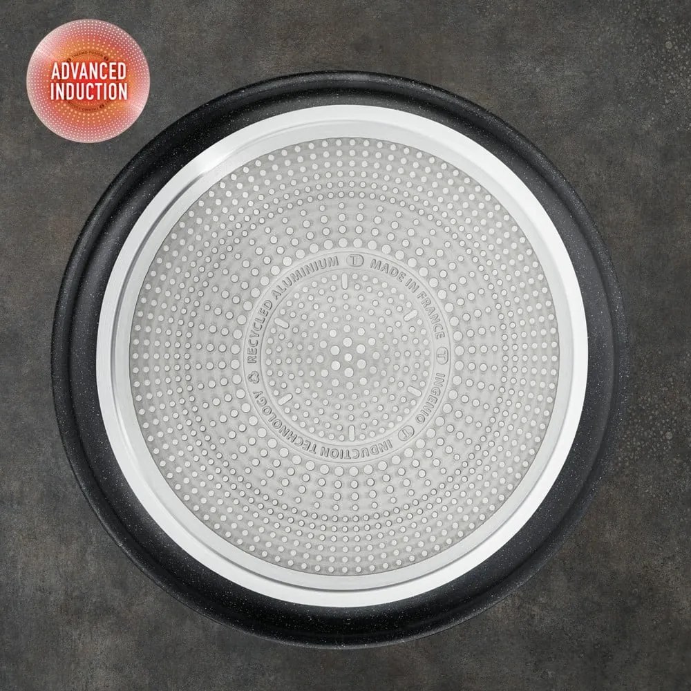 Garnki zestaw z nieprzywierającą powierzchnią/z odpinaną rączką 3 szt. aluminiowe odpowiednie na indukcję INGENIO Black stone L3998902 – Tefal