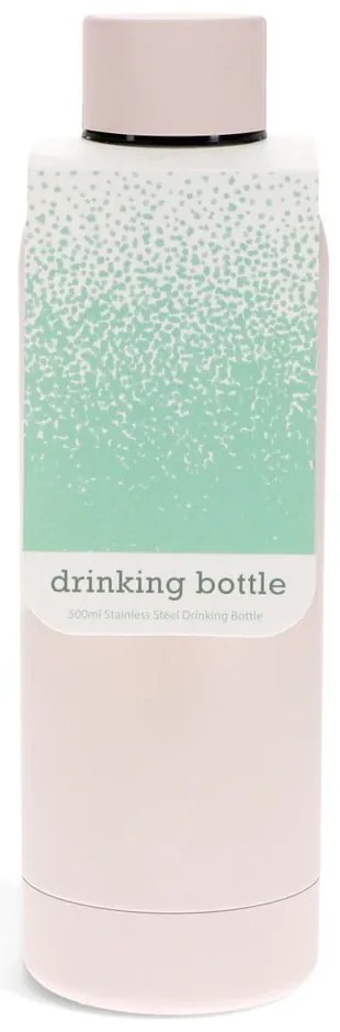Jasnoróżowa podróżna butelka ze stali nierdzewnej 500 ml – Rex London
