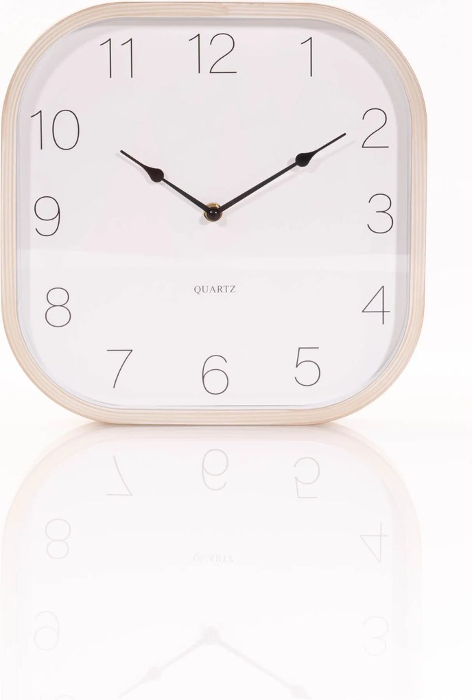 Zegar z ramką z imitacji drewna