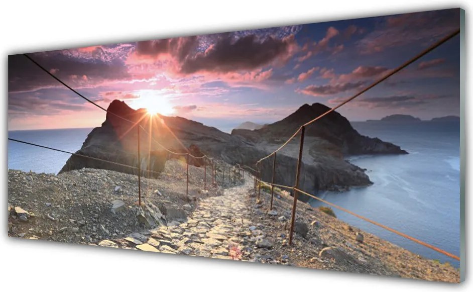 Dekor Szklany do Kuchni Szlak nad Przepaścią o Zmierzchu