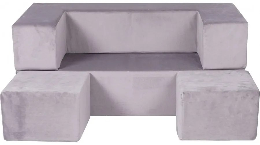 Cube sofa dziecięca, szara - meowbaby®