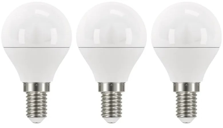 Zestaw 3 żarówek LED EMOS Classic Mini Globe Neutral White, 5W E14