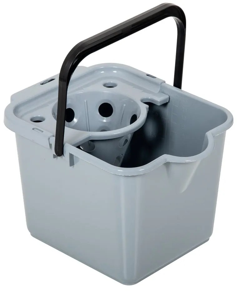 Szare wiadro do mopa z tworzywa z recyklingu Addis Eco Range, 12 l