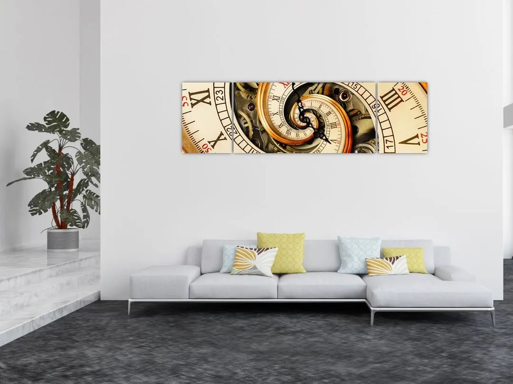 Obraz zegara (170x50 cm)