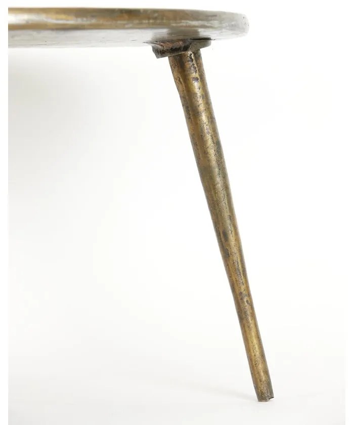 Metalowy okrągły stolik w kolorze brązu ø 67,5 cm Babina – Light &amp; Living