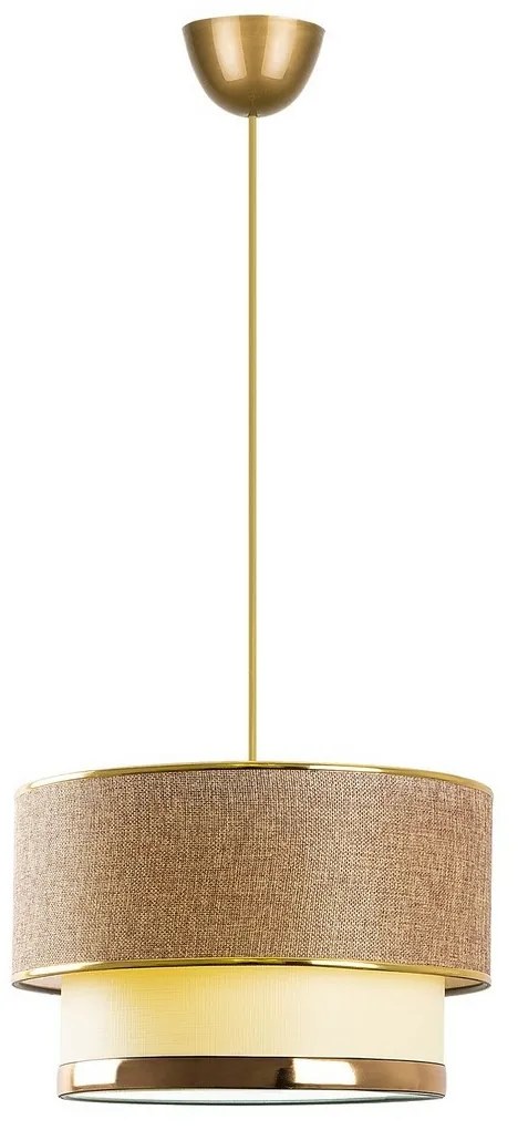 Lampa wisząca Cake - beżowa, złota