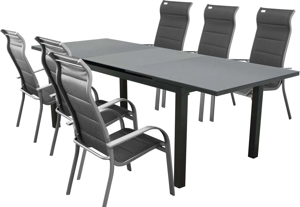 Doppler FIRENZE MIAMI szary, rozkładany stół, 6+1