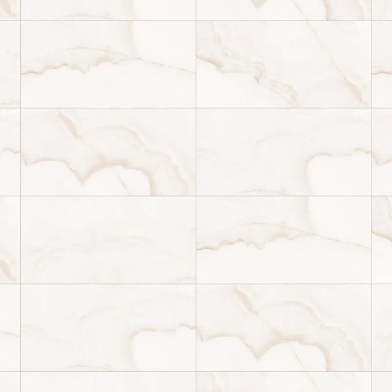 Mexen Onyx White gres szkliwiony rekt. G1, płytka podłogowo-ścienna 120 x 60 cm, połysk - TL106-120-060-01