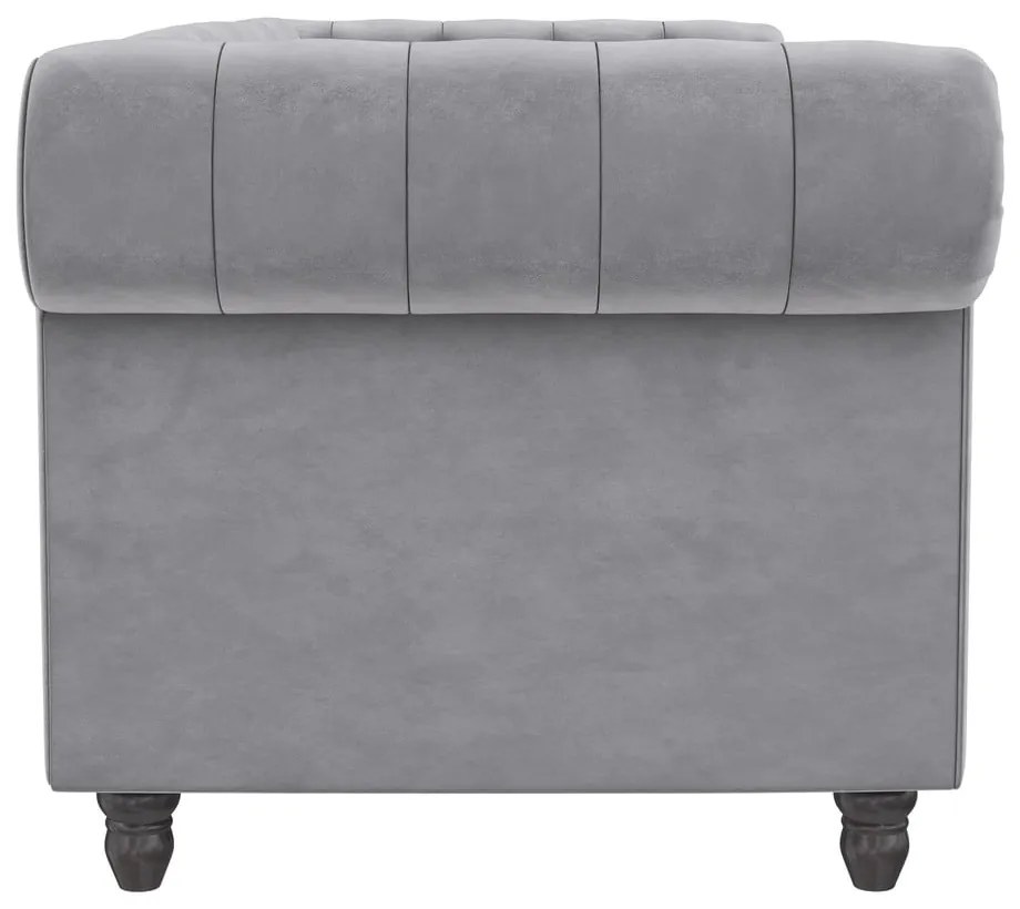 Jasnoszara aksamitna sofa 236 cm Felix – Støraa