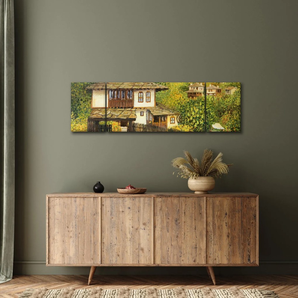 Obraz - Domki letniskowe w lecie (170x50 cm)