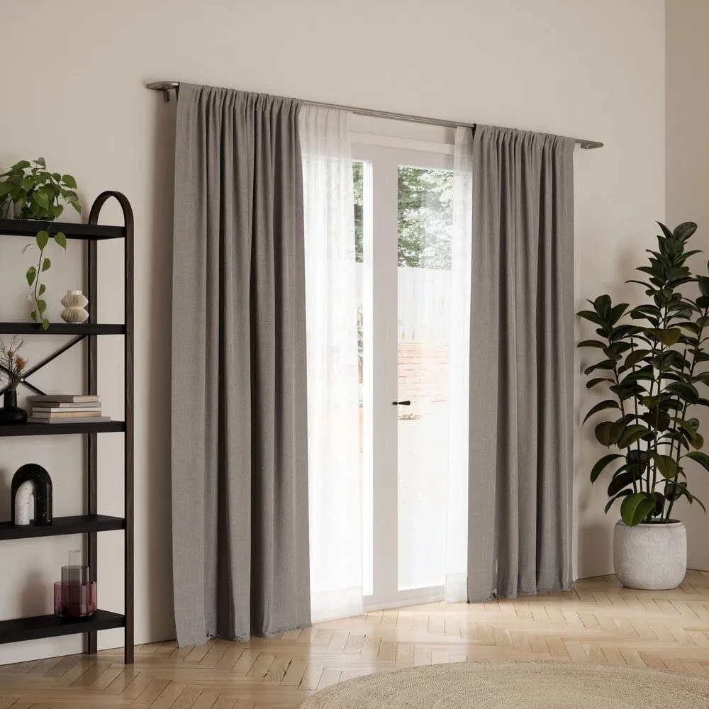 Stalowy regulowany podwójny karnisz 76 - 213 cm Twilight – Umbra