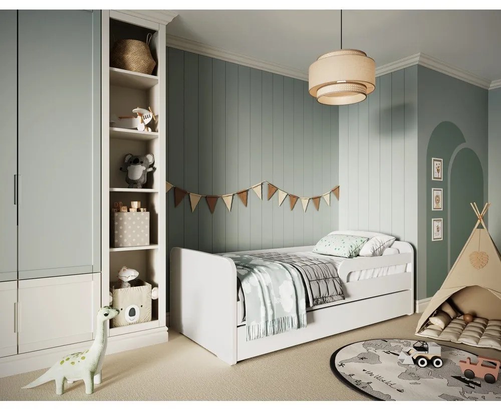Białe łóżko dziecięce ze stelażem 80x200 cm Duuli – ELTAP