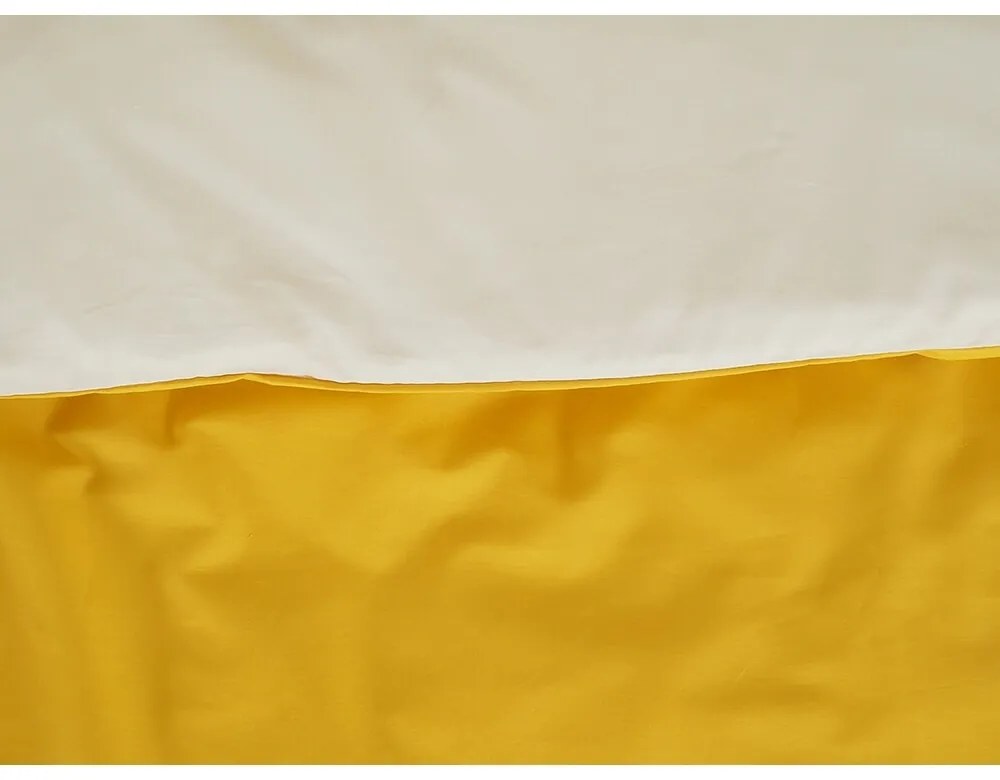 B.E.S. Petrovice Bawełniana pościel Double face musztardowa/kawowa