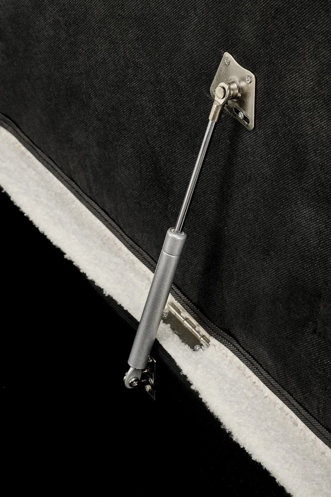 AVEIRO ŁAWKA Z FUNKCJĄ POJEMNIKA PUFA KREMOWA BOUCLE BARANEK