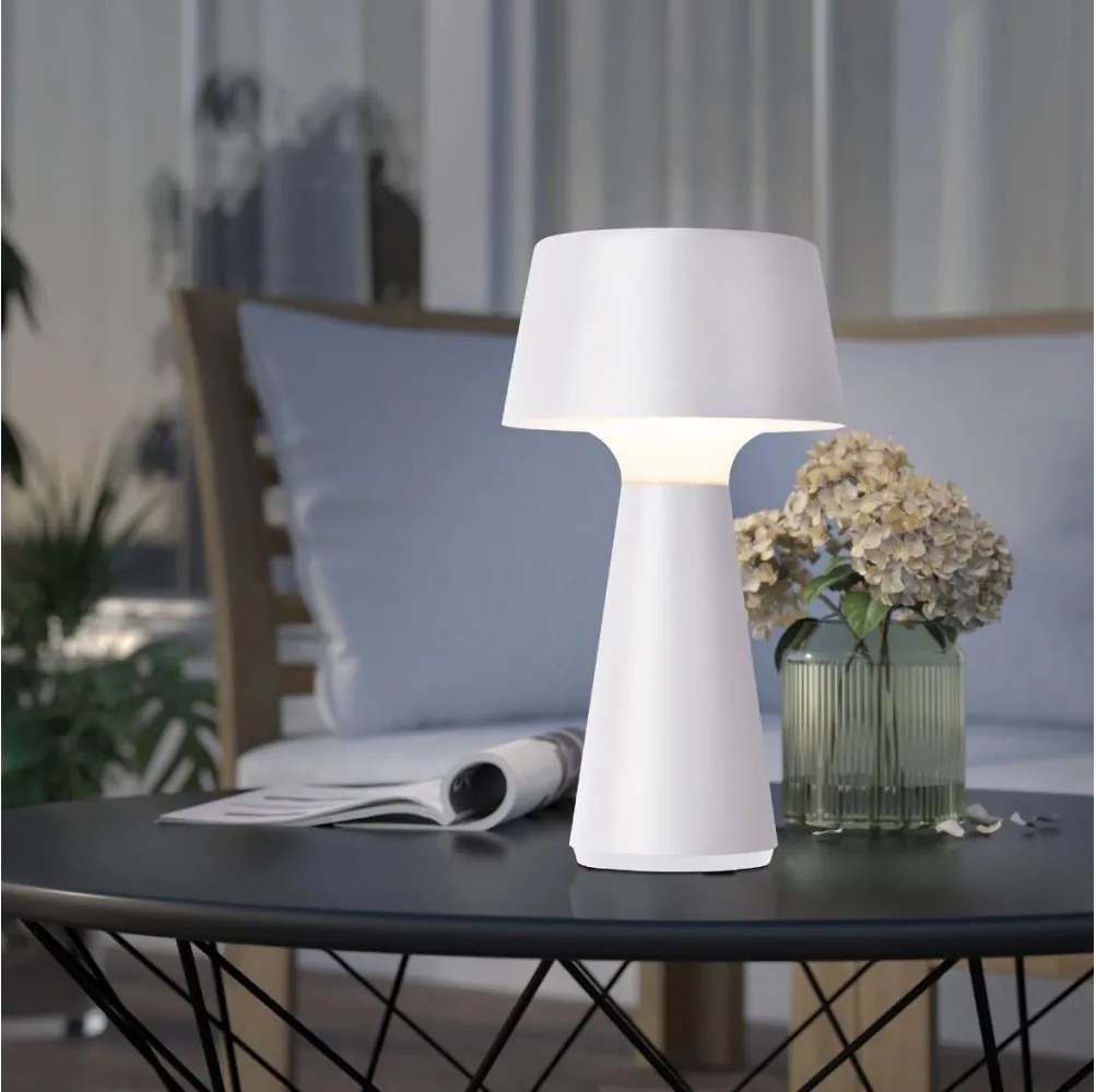 Eglo 75795-LED Lampa stołowa zewnętrzna, ładowalna SCORRANO LED/3W/230V 2000mAh IP44 biała