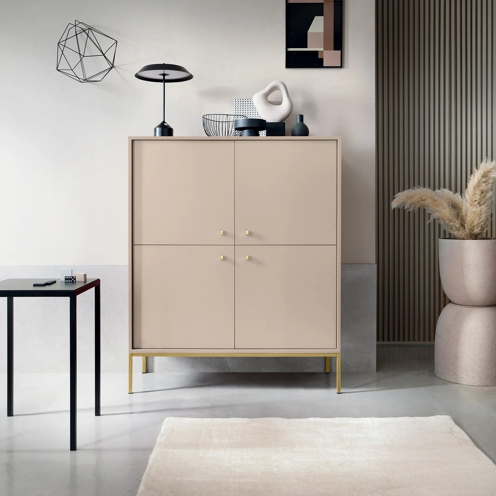 Komoda MONDO 104 cm do Salonu Sypialni Odcienie beżu