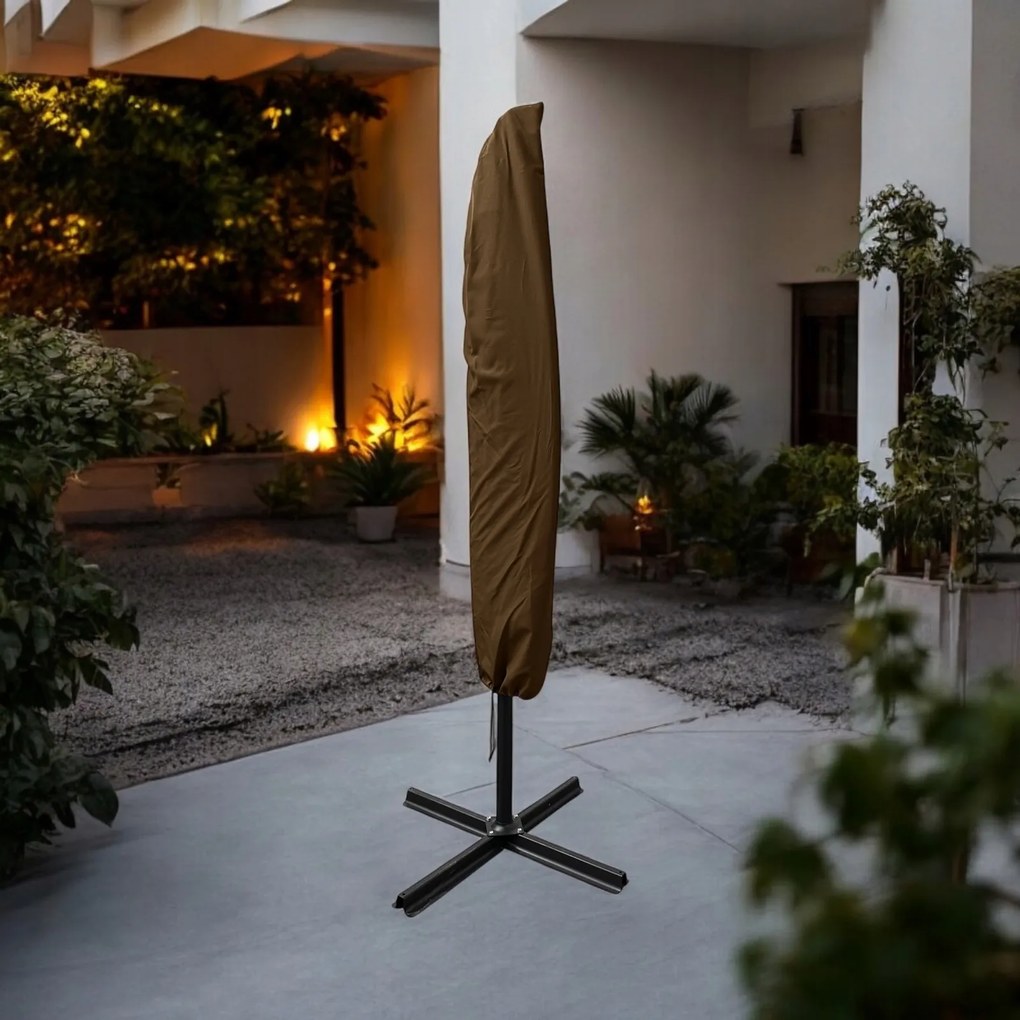 Składany parasol ogrodowy Floriva YN7011-BR, brązowy