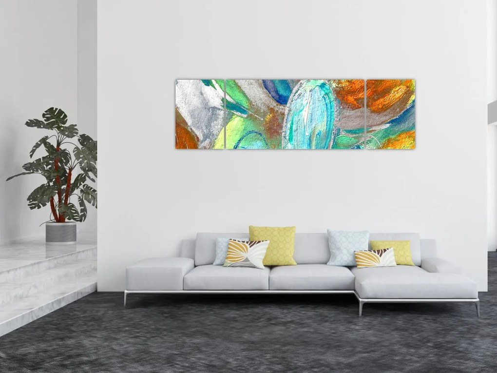 Obraz - Kolorowa abstrakcja (170x50 cm)