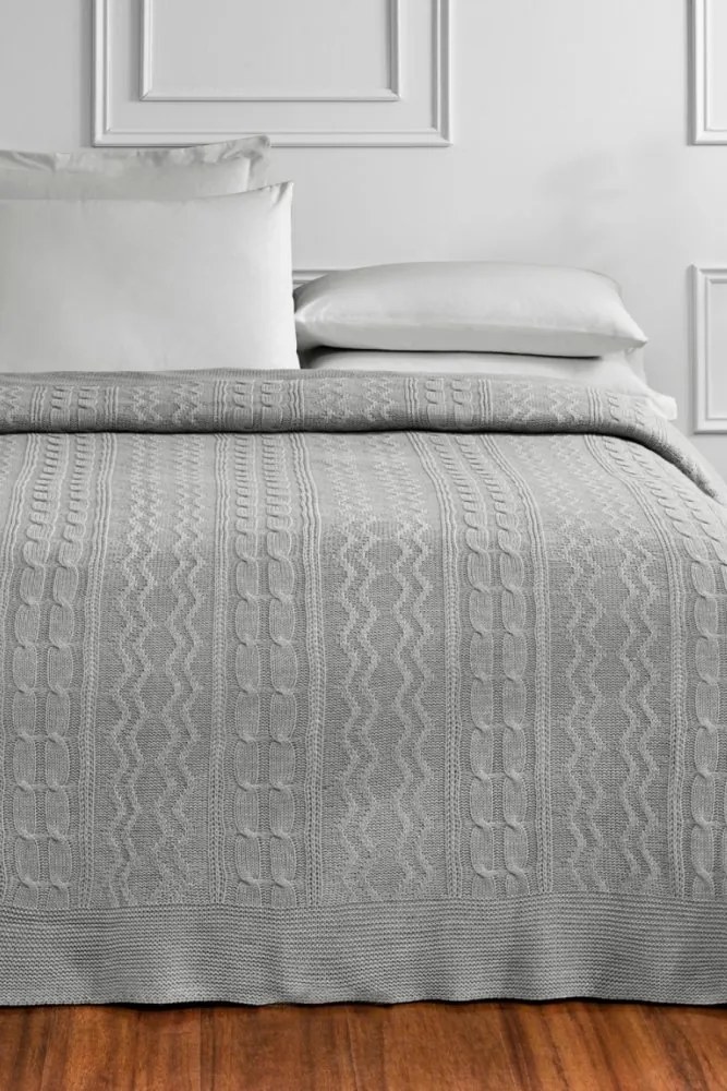 Wełniana narzuta na łóżko SPARSE w opakowaniu prezentowym Śmietankowy