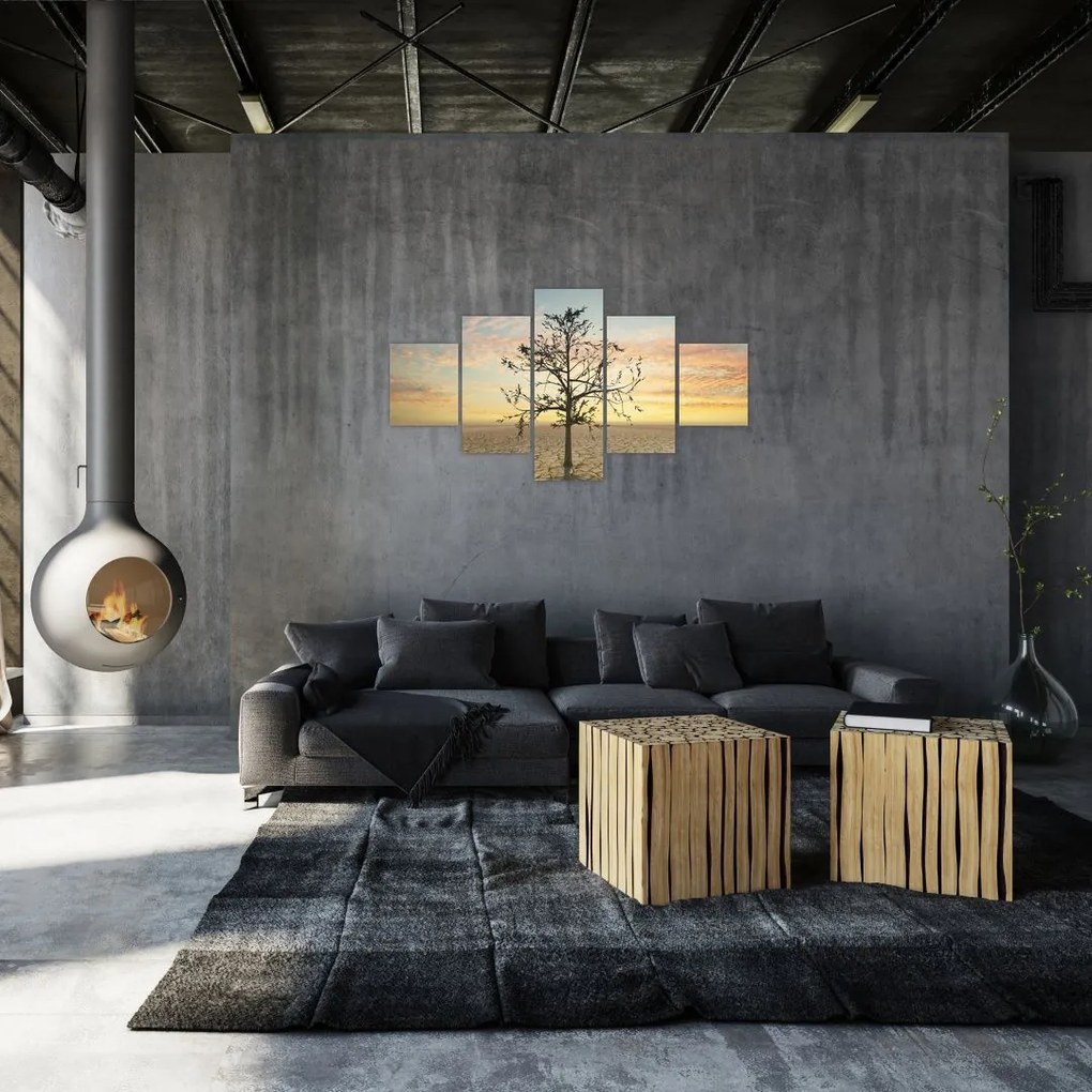 Obraz - Drzewo na pustyni (125x70 cm)