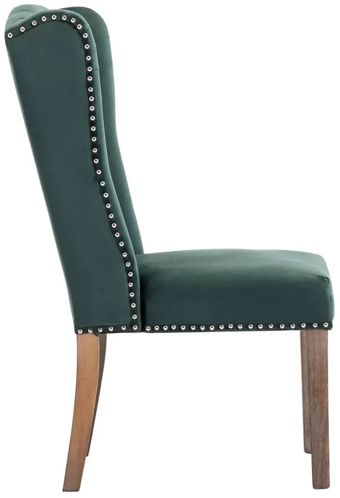 Ciemnozielone krzesło ludwikowskie z kołatką G2-G66