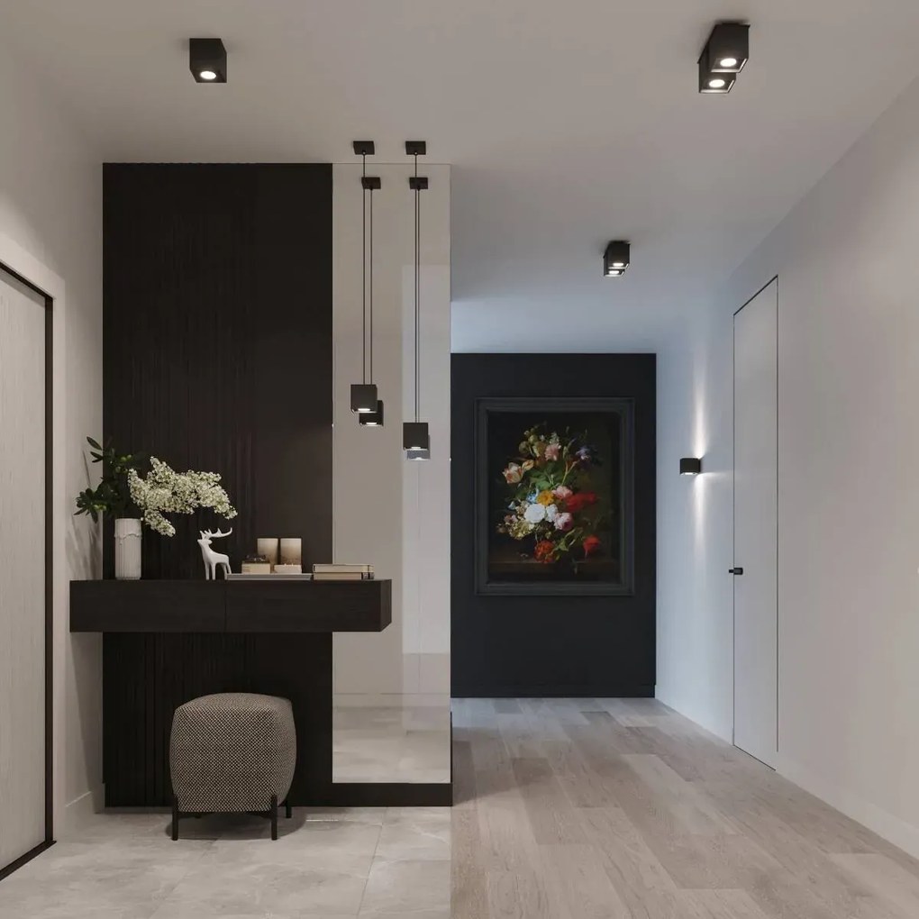 Plafon QUAD 1 czarny SOLLUX  LIGHTING