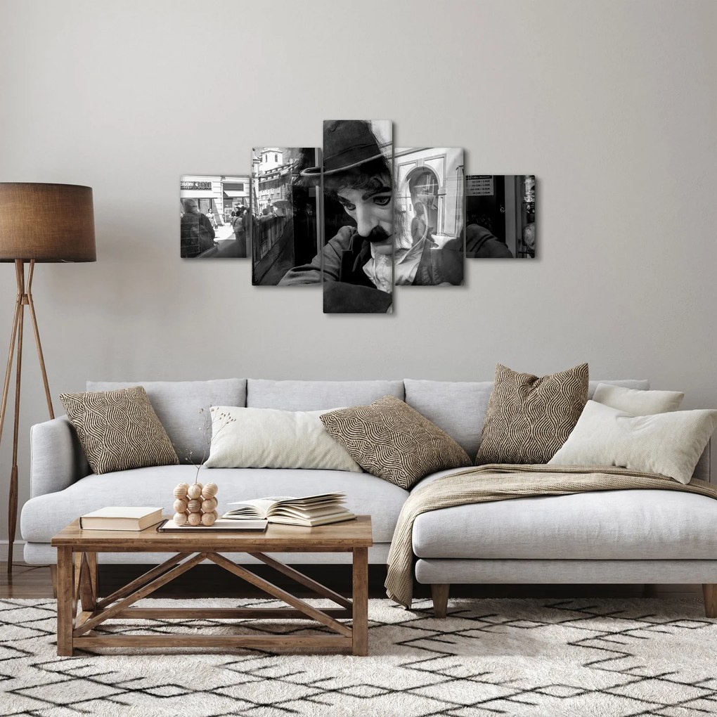 Obraz - Charles Chaplin w Pradze (125x70 cm)