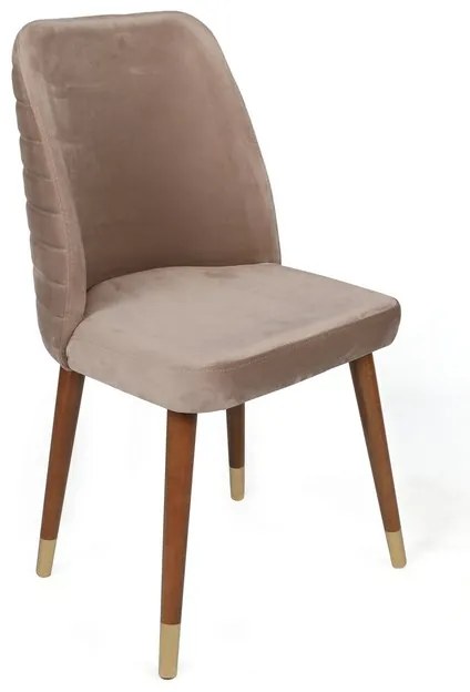 Zestaw krzeseł do jadalni Hugo Beige and Walnut, 4szt.