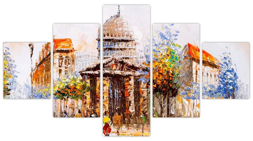 Obraz - Malowana miejska pamiątka (125x70 cm)