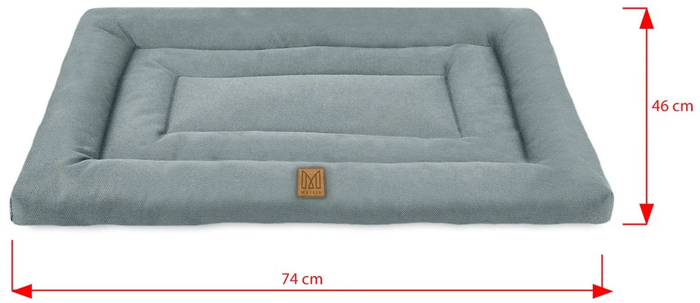 Legowisko dla psa Queen szare 76x46 cm