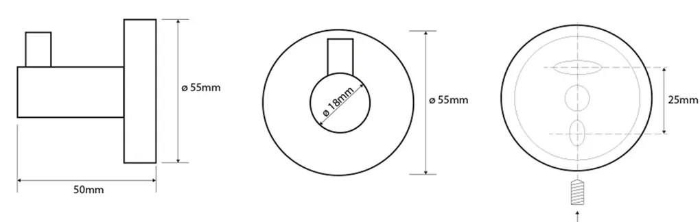 SAPHO XS201 X-Steel wieszak, szczotkowana stal  nierdzewna