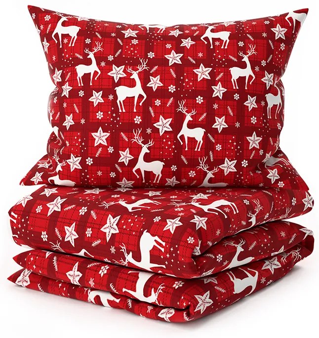 PrzytulneMieszkanie.pl PrzytulneMieszkanie.pl Pościel z mikrofibry VELVET CHRISTMAS czerwone Rozmiar pościeli: 70 x 90 cm | 140 x 200 cm