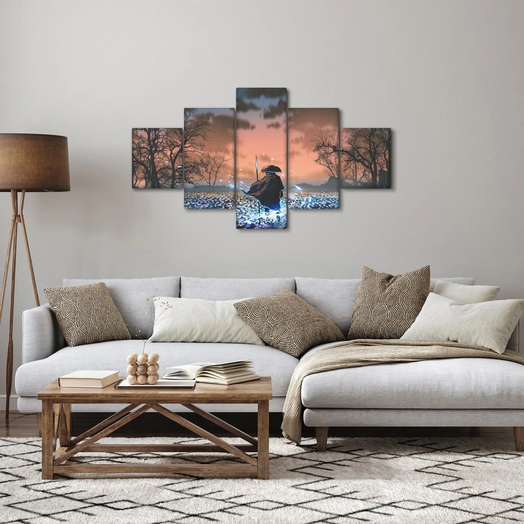 Obraz - Ilustracja przedstawiająca wojownika (125x70 cm)