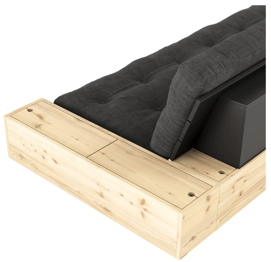 Ciemnoniebieska rozkładana sofa 244 cm Base – Karup Design
