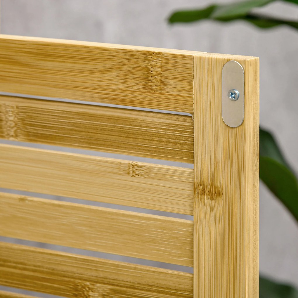 HOMCOM Szafka łazienkowa z bambusa z półkami i drzwiczkami stylowa i praktyczna | Aosom PL