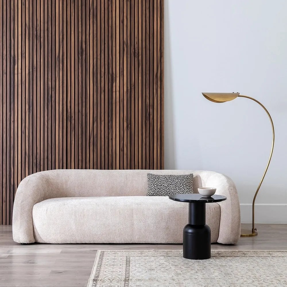 Beżowa sofa z tkaniny szenilowej 200 cm Minimal – Ixia