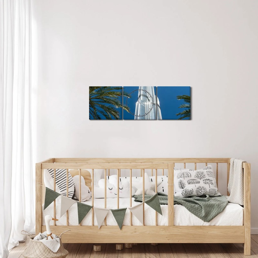 Obraz - Burdż Chalifa (z zegarem) (90x30 cm)