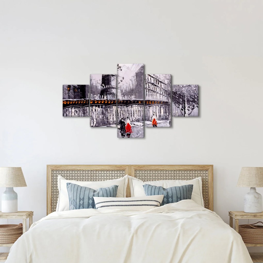Obraz - Obraz olejny przedstawiający miasto II. (125x70 cm)