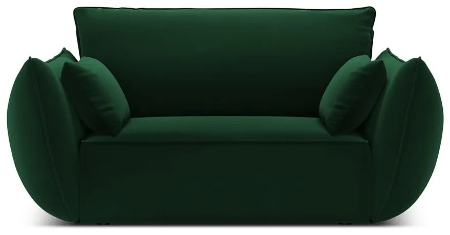 Ciemnozielony aksamitny fotel Vanda – Mazzini Sofas