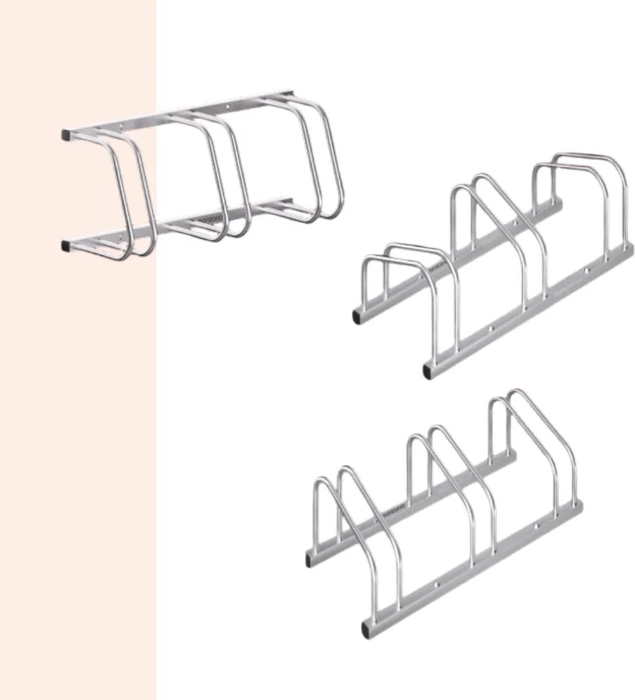 Stojak na 3 rowery BIKE, 84x32x27cm, srebrna Monzana