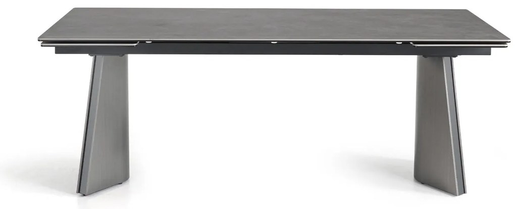 Nowoczesny stół rozkładany Nexus 200(280)×90 cm zachwyca eleganckim białym blatem z masy ceramicznej i solidną podstawą ze stali szczotkowanej. Styl, trwałość i funkcjonalność w jednym – idealny do jadalni i salonu.