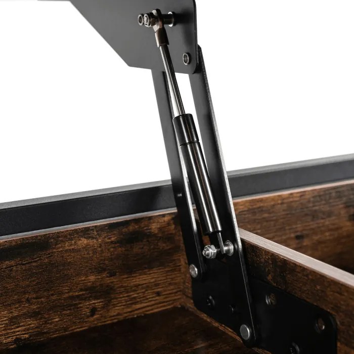 Ławostół Rozkładany LUCA 100 cm Dąb Rustykalny/Czarny Loft - Stół i Ława do Salonu