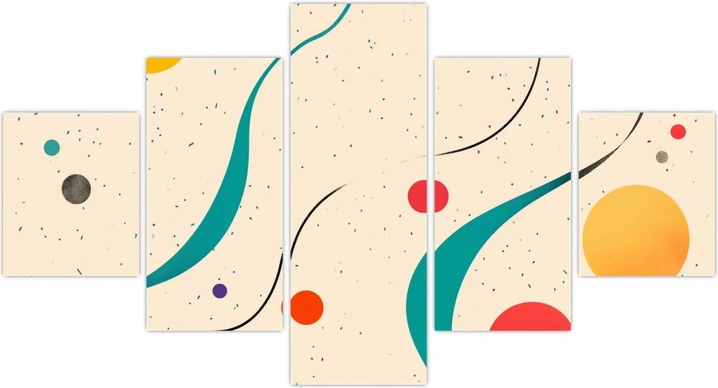 Obraz - Minimalistyczna kolorowa ilustracja (125x70 cm)