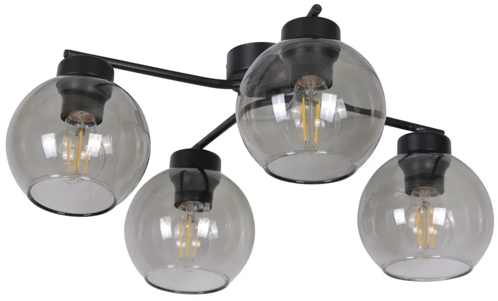 Industrialna lampa sufitowa z dymionymi kloszami - A797 T4-L73