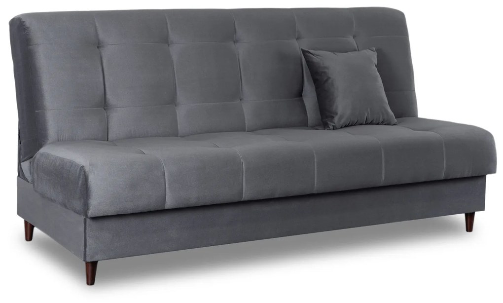 Sofa z Funkcją Spania LIMA Rozkładana Wersalka Dwuosobowa Szara Nowoczesna do Salonu
