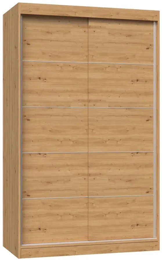Nowoczesna szafa przesuwna 120 cm dąb artisan - Stoflis 4X