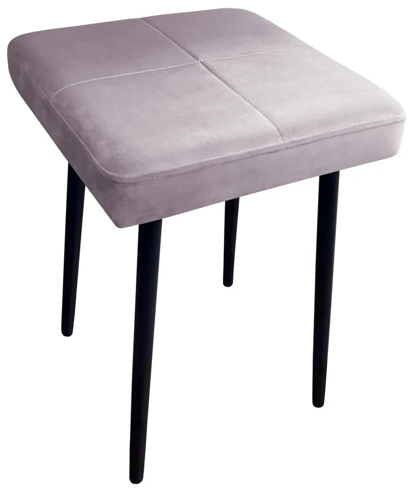 Taboret MAX MG55 szary róż podstawa czarna