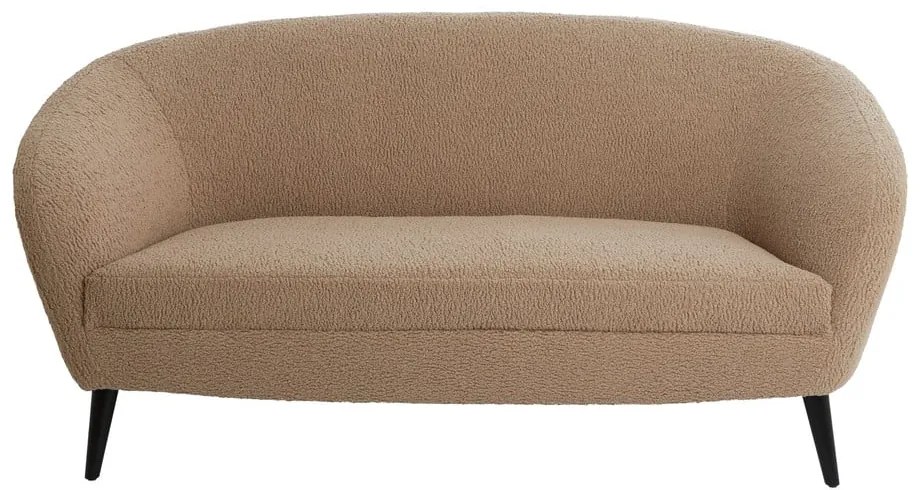 Jasnobrązowa sofa z materiału bouclé 160 cm Almond – Light & Living