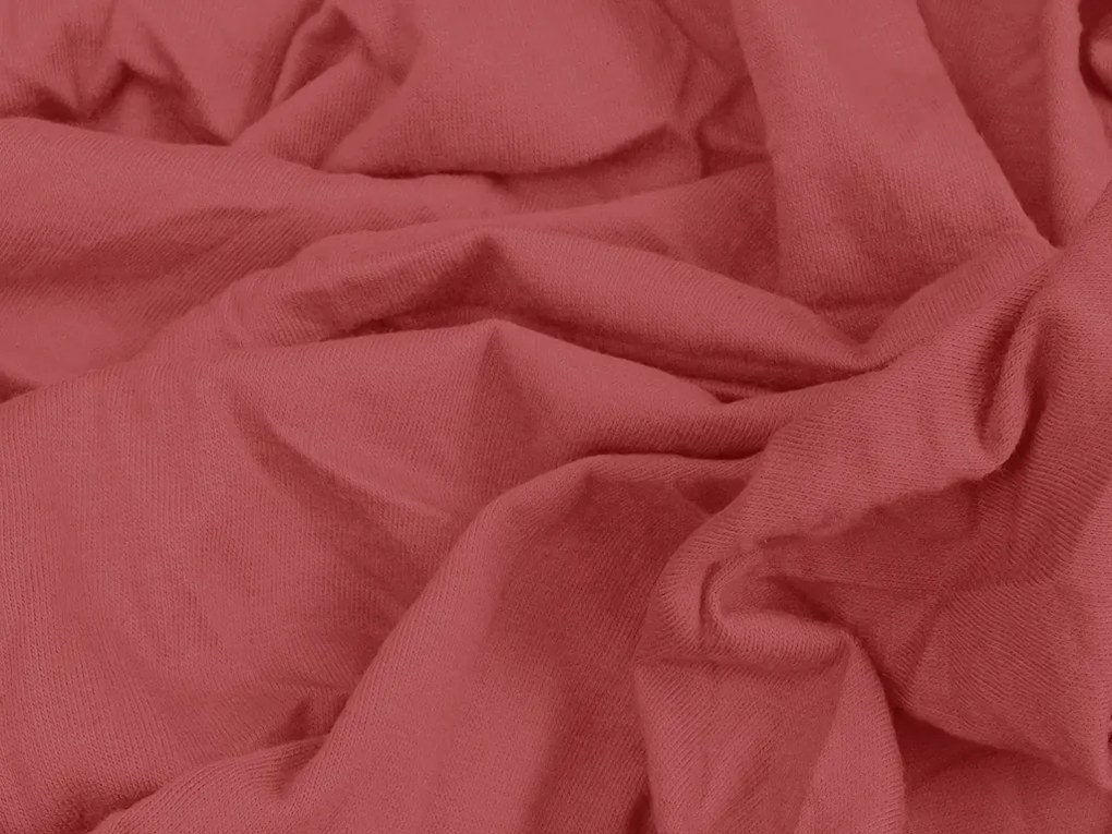 PrzytulneMieszkanie.pl Prześcieradło jersey ciemnoróżowe 90 x 200 cm